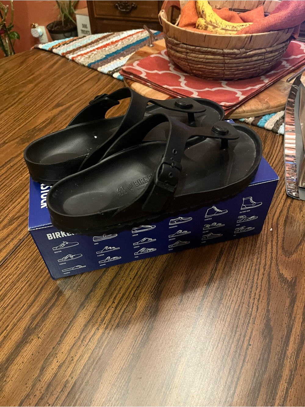 Birkenstock Black EVA Thong Sandals -  Gizeh Style